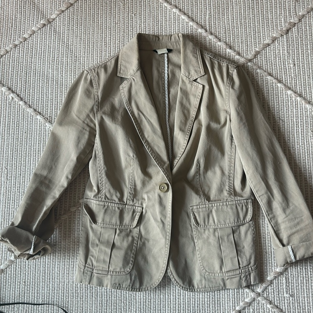 JCrew khaki blazer- vintage